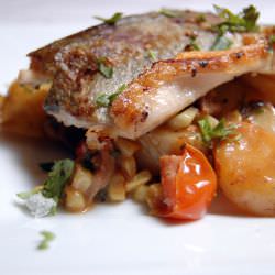 Trout Macque Choux lem Beurre Blanc