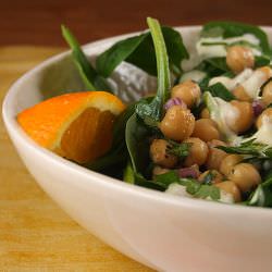 Chickpea and Spinach Salad