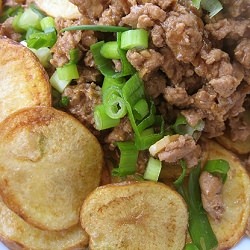 Sweet Soy Pork with Potato Chips