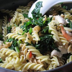 Chicken, Shrimps and Greens Pasta