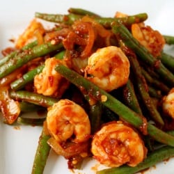Spicy String Beans with Shrimps