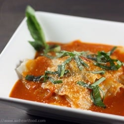 Spicy Lamb Ravioli in Fumet