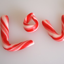 L.O.V.E. Shaped Candy Canes