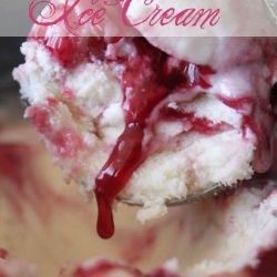 Pomegrante Swirl Ice Cream