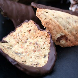 Chocolate-dipped Sesame Tuiles