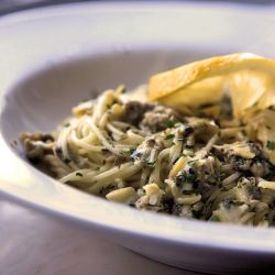 Cappellini with a White Clam Sauce