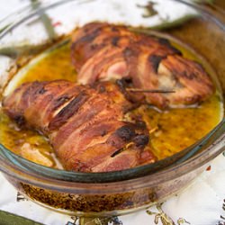 Spicy Bacon-Wrapped Chicken Thighs