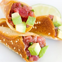 Cornets with Tuna Tartare