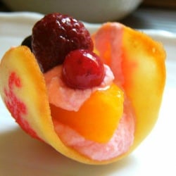 Tuiles with Mango and Cream