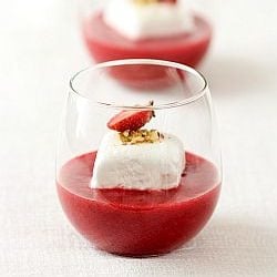 Strawberry Vanilla Floating Island