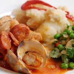 Pork with Clams, salt cod