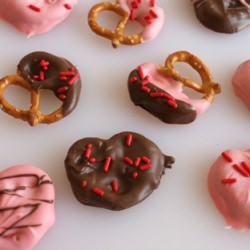 Chocolate Dipped Pretzel Hearts