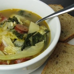 Chorizo, Potato & Greens Soup