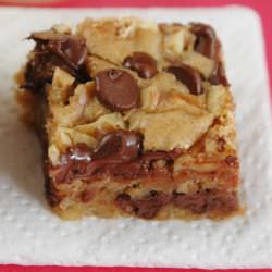 Walnut Chocolate Chip Blondie