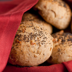 Rye Onion Walnut Rolls