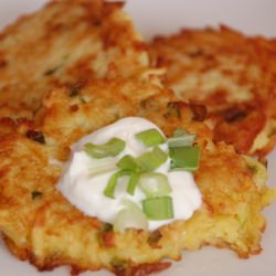 Sweet Potato and Scallion Latkes