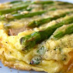 Asparagus, Mint, Mushroom Frittata