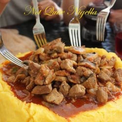 Polenta on table (alla Spianatora)