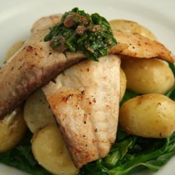Pan-fried Talapia with Salsa Verde