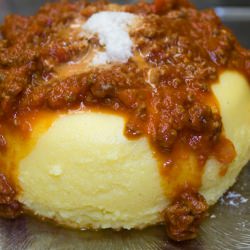 Polenta with Meat Sauce