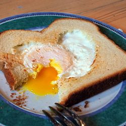 Eggs in Toast for V-Day