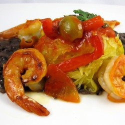Shrimp with Black Beans & Squash