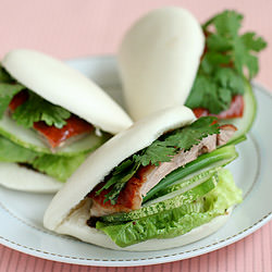 Roast Duck in Lotus Leaf Buns
