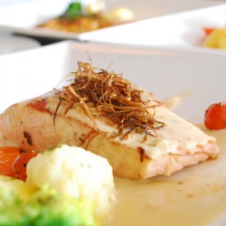 Pan Seared Salmon Steak