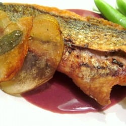 Striped Bass with Sage Chips