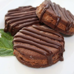 Mint Chocolate Sandwich Cookies