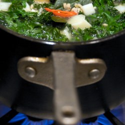 Kale Soup with Potatoes & Farro