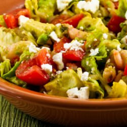 Tomato, Avocado, Shrimp, Feta Salad