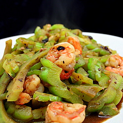 Bittermelon w/ Shrimp in Black Bean