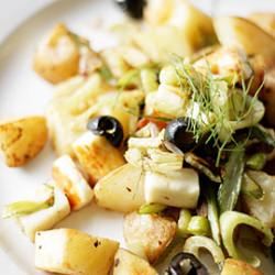 Fennel, Haloumi, Olives & Potatoes