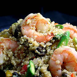 Quinoa Salad w Shrimp and Asparagus