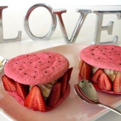 Strawberry Macaron Sandwiches