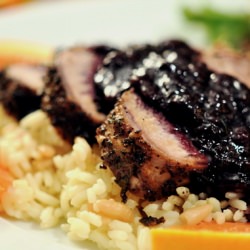 Pork Loin with Huckleberry Sauce