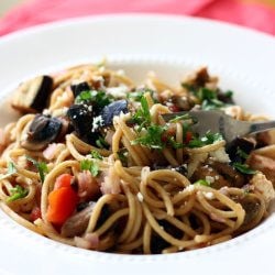 Pasta with Roasted Eggplant