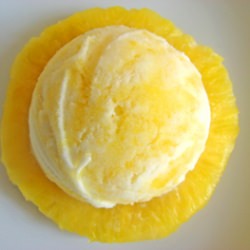 Sour Cream Pineapple Swirl Ice Crea
