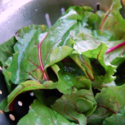 Sauteed Beet Greens w/ White Beans