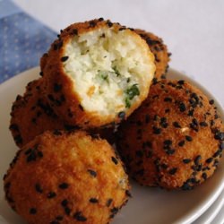 Rice Fritters with Nigella Seeds