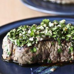 Steak with Melting Marrow Gremolata