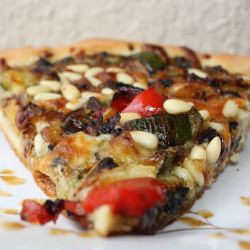 Roasted Vegetable Pesto Pizza