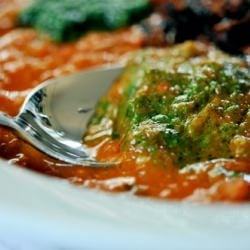 Tomato Soup with Nettle Pesto