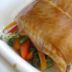 Vegetable Teriyaki Stuffed Sole