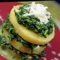 Polenta Spinach Stacks