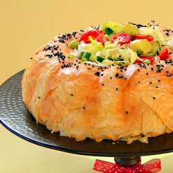 Phyllo Bundt with Savory Chicken