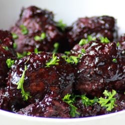 Blueberry-Balsamic BBQ Meatballs