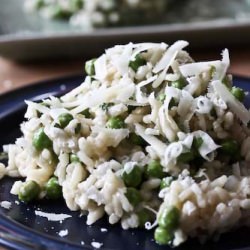 Green Tea Risotto with Peas + Mint