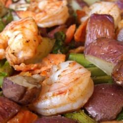 Roasted Shrimp and Spring Vegetables